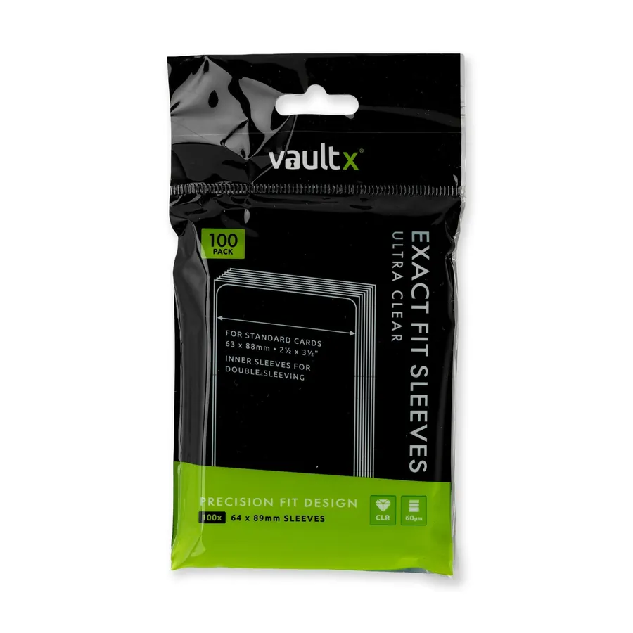 A retail pack of exact fit inner sleeves, sized snugly to a standard card